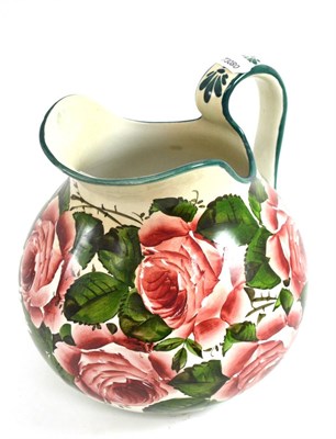 Lot 5106 - A large Wemyss jug painted in the cabbage rose pattern