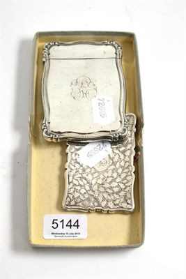 Lot 5144 - Two silver card cases