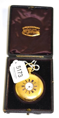 Lot 5173 - A half hunter pocket watch, signed Rossel & Fils, Geneve, case stamped 18k