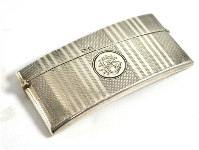 Lot 5174 - A silver card case, Birmingham 1911