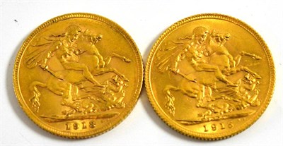 Lot 5190 - A 1915 sovereign and a 1913 sovereign