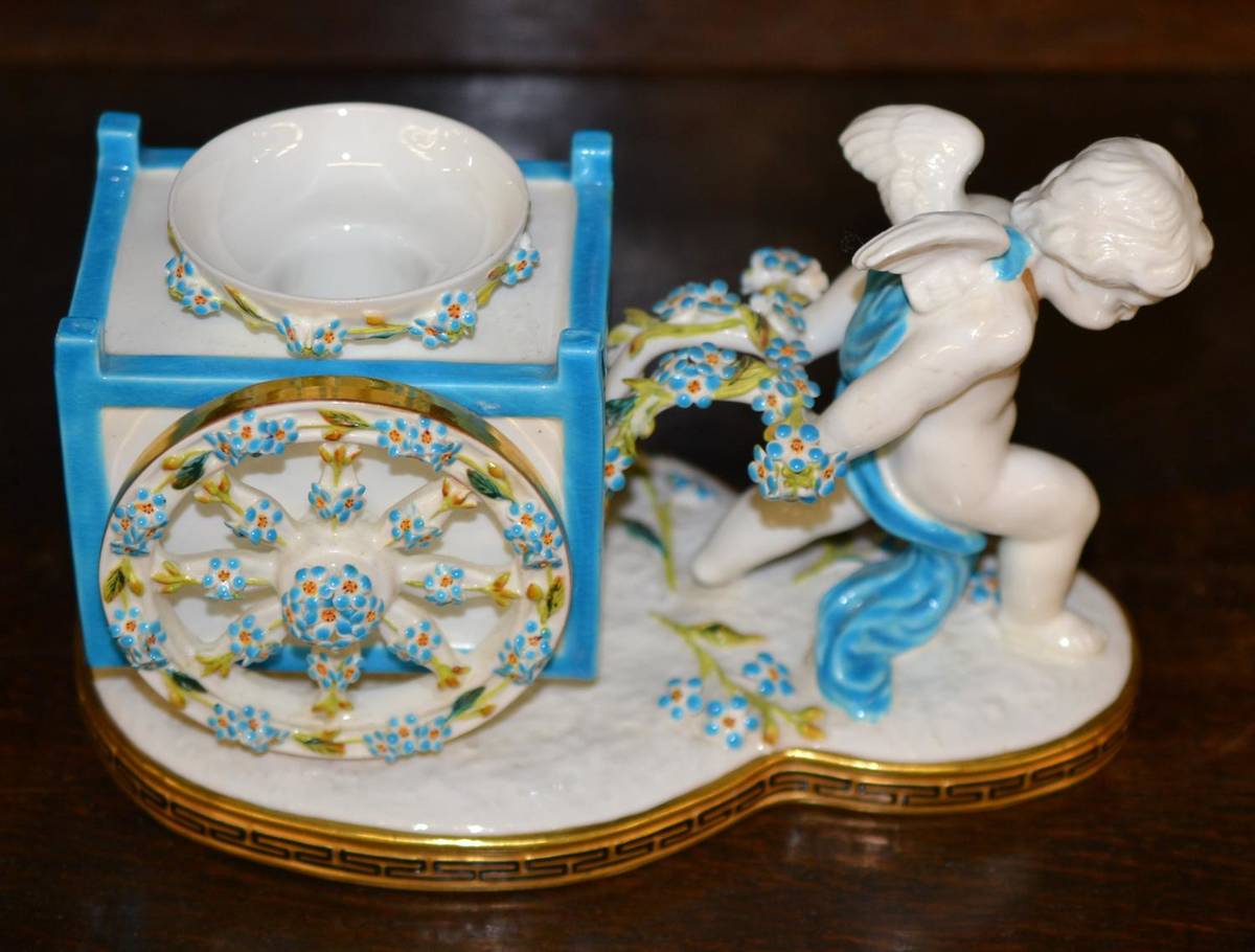 Lot 5420 - 19th century Moore 'Cherub' inkstandish