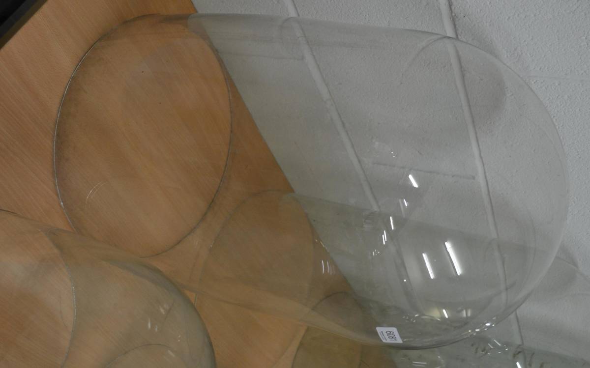 Lot 6081 - A taxidermy/ skeleton clock glass dome, 60cm