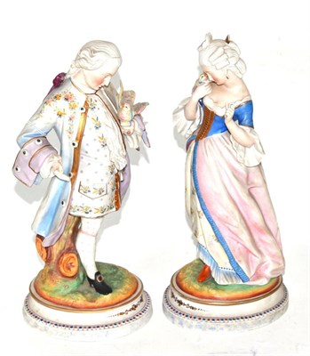 Lot 15 - Pair of bisque figures of a lady and gentleman