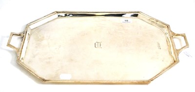 Lot 18 - A silver serving tray