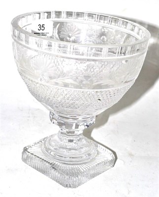 Lot 35 - A 19th century glass pedestal bowl