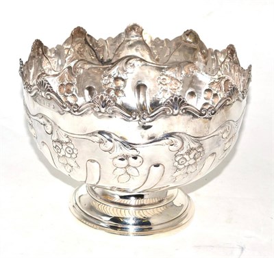 Lot 36 - A silver punch bowl