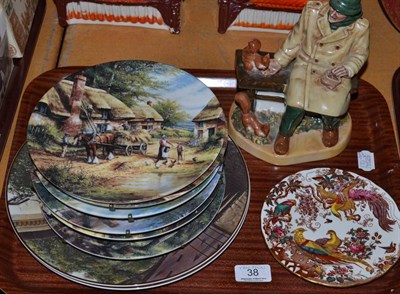 Lot 38 - Royal Doulton figure 'Lunchtime', assorted Wedgwood and other collectors plates (with boxes and...