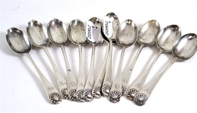 Lot 53 - A set of eleven silver teaspoons