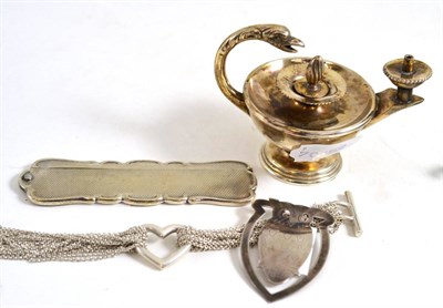 Lot 68 - A small quantity of silver, a lighter, a bookmark etc