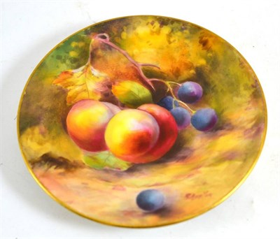 Lot 107 - A Royal Worcester fruit painted dish, signed R Austin