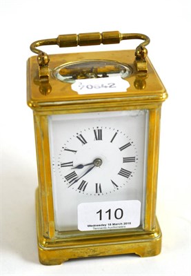 Lot 110 - Brass cased carriage clock