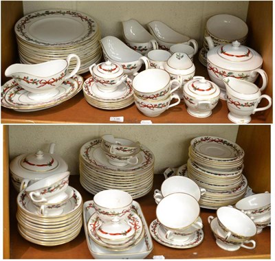 Lot 136 - A Royal Worcester dinner service (a.f.) (on two shelves)