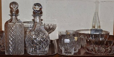 Lot 138 - A collection of cut crystal and glassware including eight Edinburgh Crystal water glasses, two...