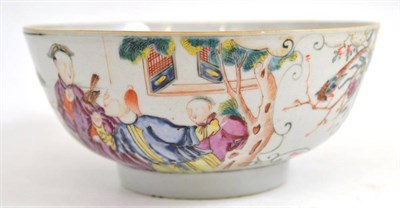Lot 157 - Chinese Chien Lung famille rose/verte bowl, circa 1750