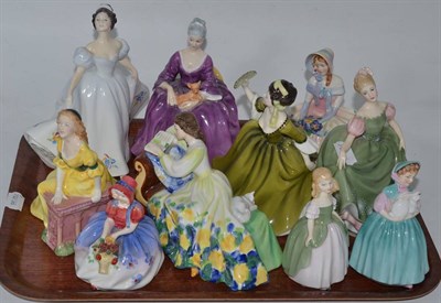 Lot 167 - A collection of ten Royal Doulton china figures