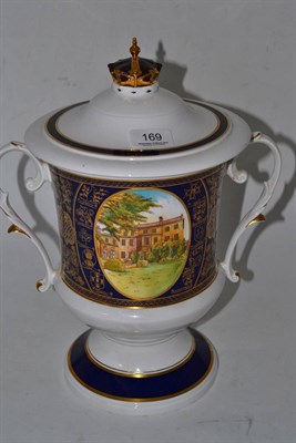Lot 169 - A Caverswall china commemorative cup and cover, limited edition of 250