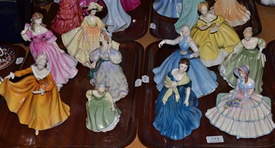 Lot 173 - A collection of ten Royal Doulton china figures