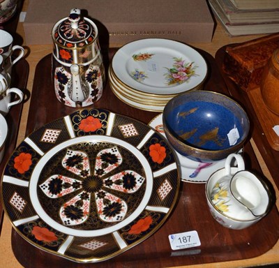 Lot 187 - Collectable china including Royal Crown Derby, Old Imari, Carltonware bowl and Royal Worcester