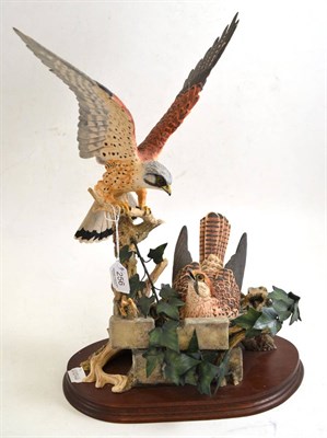 Lot 256 - Border Fine Arts 'The Kestrels', model No. L100 by David Burnham Smith, 43.2cm high, ltd...