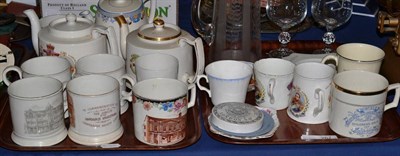 Lot 267 - Co-operative interest: three trays including 'Ryhope & Silksworth Christmas 1894' water jug,...