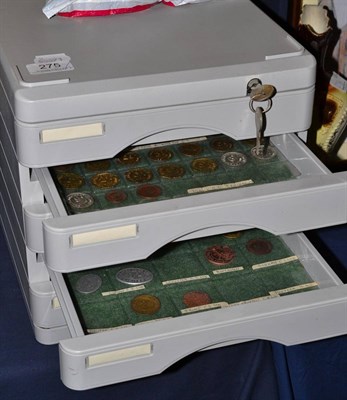 Lot 275 - Co-operative interest: collection of assorted tokens contained within five drawer filing cabinet