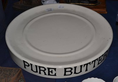 Lot 277 - A 'Pure Butter' ceramic advertising dish