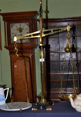 Lot 282 - Co-operative interest: pair of late Victorian brass scales stamped 'W & T Avery Ltd Birmingham'