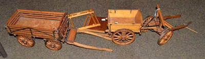 Lot 291 - Two nicely constructed wooden farm carts