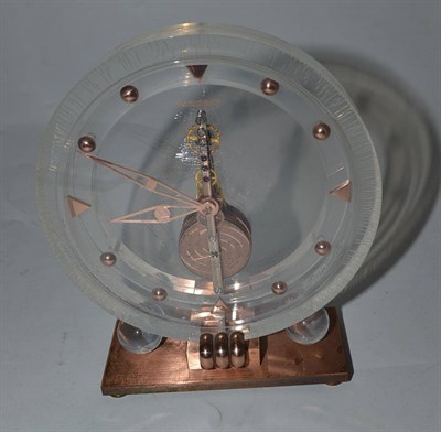 Lot 293 - Small Jaeger-le-Coultre perspex mantel timepiece