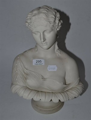 Lot 295 - Victorian Copeland Parian ware bust of Clythie