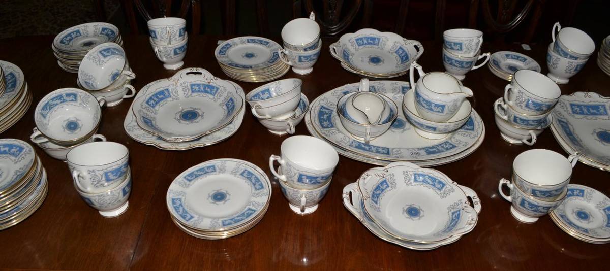 Lot 296 - Extensive Coalport blue Revelry