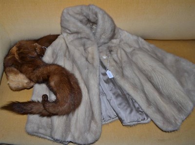 Lot 300 - Mink jacket and a sable pelt wrap