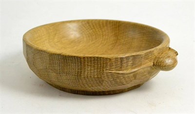 Lot 311 - Robert 'Mouseman' Thompson carved oak circular dish