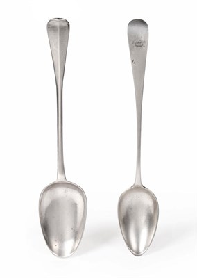 Lot 474 - A George II Provincial Silver Basting Spoon, Isaac Cookson, Newcastle 1731, in Hanoverian...