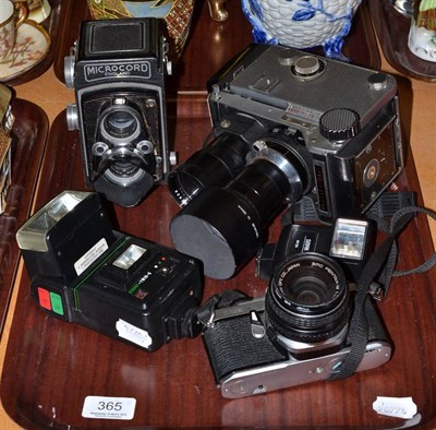 Lot 365 - Three cameras and accessories