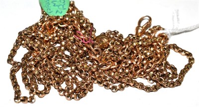 Lot 384 - Guard chain and worn albert chain