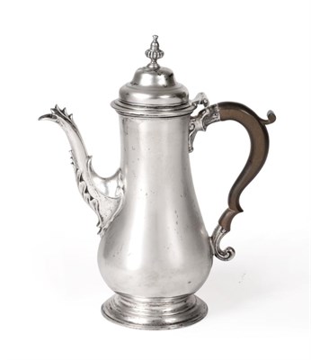 Lot 480 - An Early George III Silver Coffee Pot, maker's mark rubbed, possibly W & J Priest or W & R Peaston