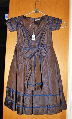 Lot 404 - Victorian brown silk child's dress