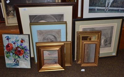 Lot 411 - Five small paintings of: A beach, figures on a beach by Warren, in the manner of Turner, boats...