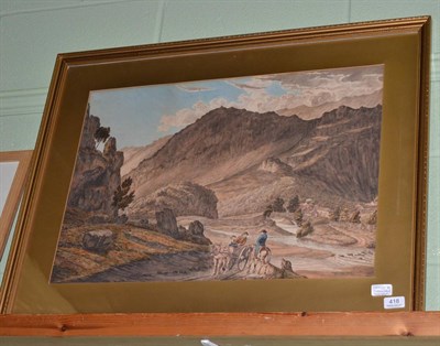 Lot 418 - Early 19th century watercolour, Grange in Borrowdale, framed