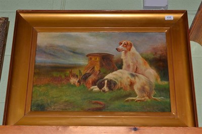 Lot 436 - Follower of Robert Cleminson (19th century), two spaniels with dead game in a landscape,...