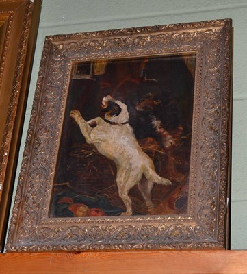 Lot 437 - After John Emms (19th century), two terriers in an interior, oil on canvas