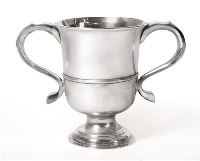 Lot 488 - A George III Silver Twin-Handled Cup, John Langlands I, Newcastle, 1769, plain with central...