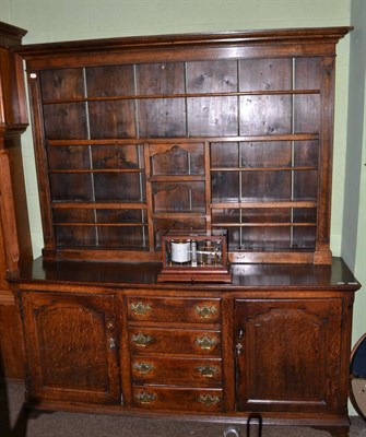 Lot 461 - Late 18th century oak dresser and rack