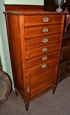 Lot 466 - Inlaid music cabinet (a.f.)