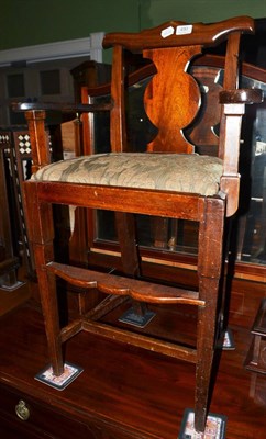 Lot 490 - Child's 19th century mahogany high-chair (converted)