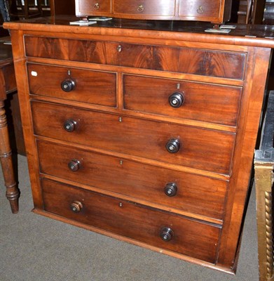 Lot 499 - A 19th century mahogany four height chest of drawers