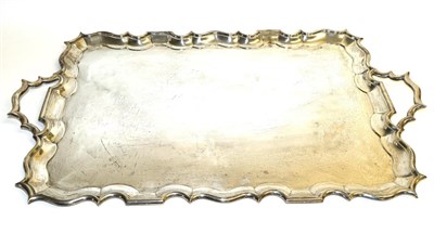 Lot 494 - A Large Late Victorian Silver Twin-Handled Tray, Goldsmiths & Silversmiths Co (Gibson &...