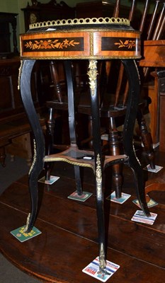 Lot 507 - Late 19th century Continental ebonised and inlaid planter with gilt metal mounts